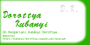 dorottya kubanyi business card