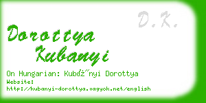 dorottya kubanyi business card